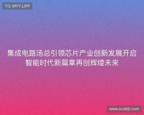 集成电路汤总引领芯片产业创新发展开启智能时代新篇章再创辉煌未来